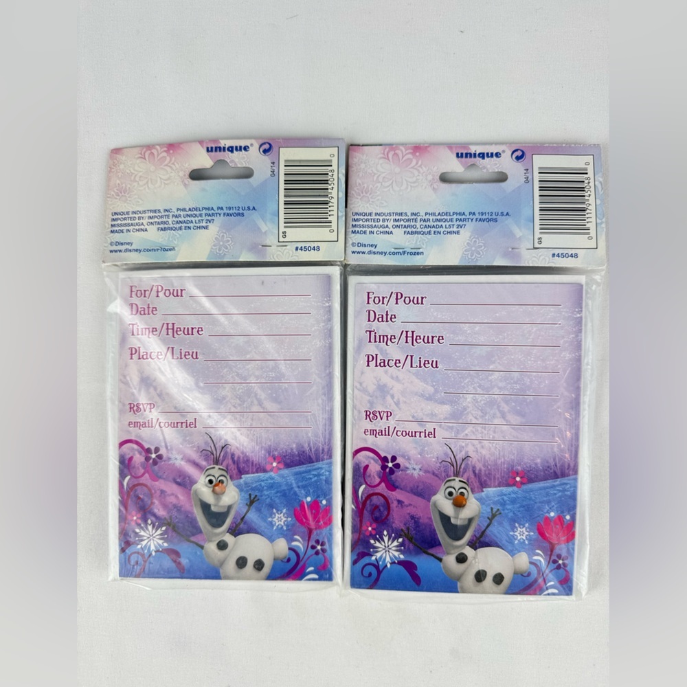 NWT Set of 2 Disney’s Frozen Birthday Invitations - Picture 2 of 2